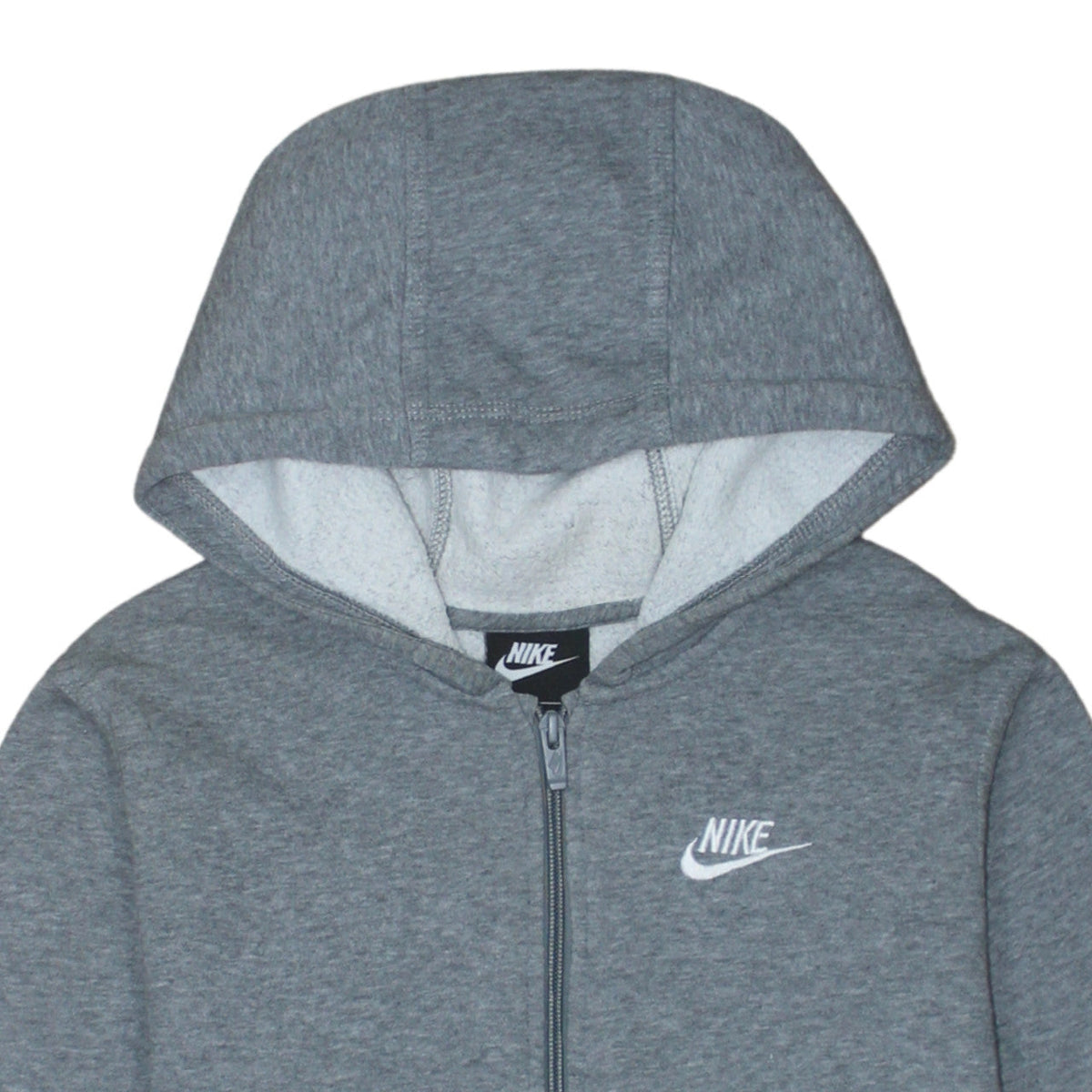 Nike Boys Grey Full Zip Hoodie XL 158-170cm Cotton Blend Casual