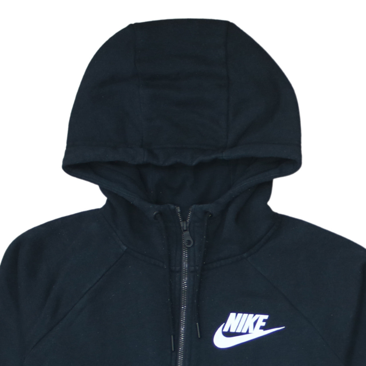Nike Men's Black M Full Zip Hoodie with Logo and Pockets
