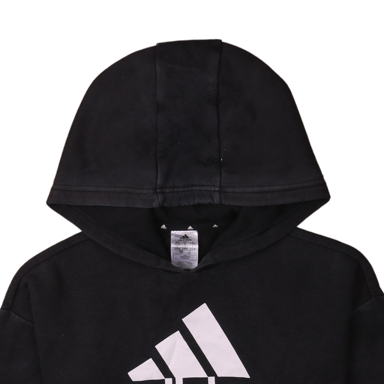 Adidas Womens Black Pullover Hoodie Small Hooded Sweatshirt Casual