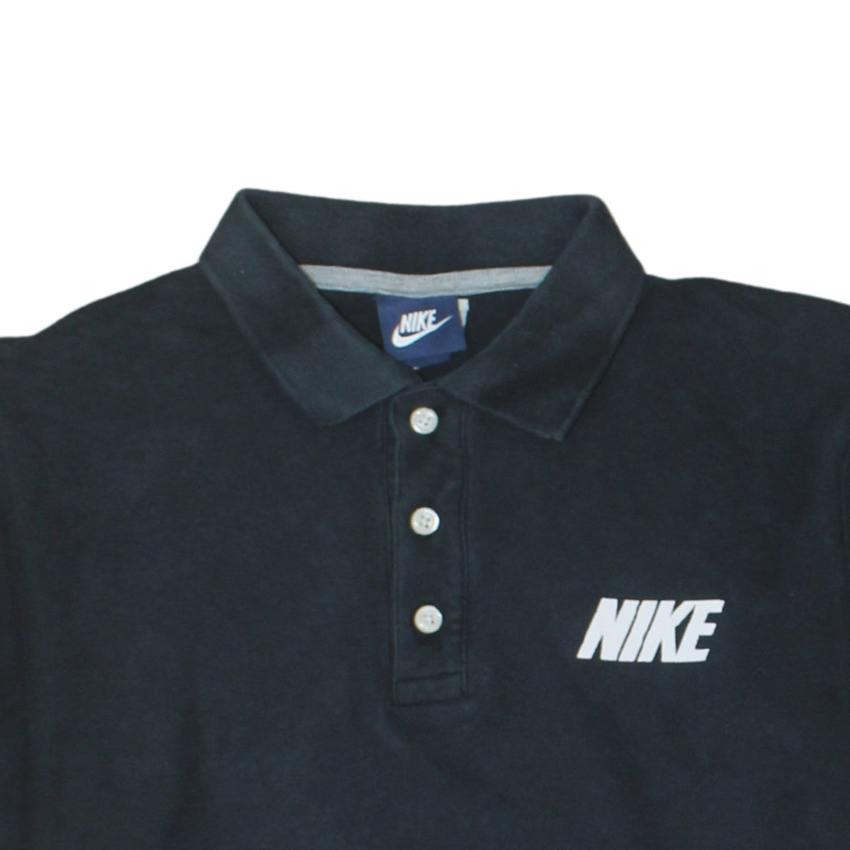 Nike Men's Black Cotton Short Sleeve Polo Shirt Size M