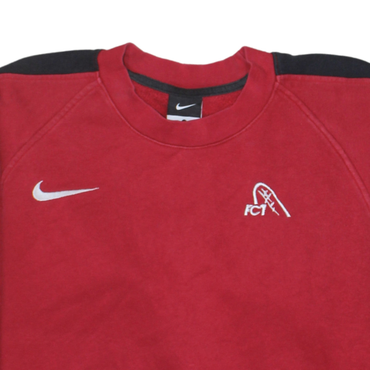 Nike Men's Red FCT Logo Crew Neck Pullover Sweatshirt Size S