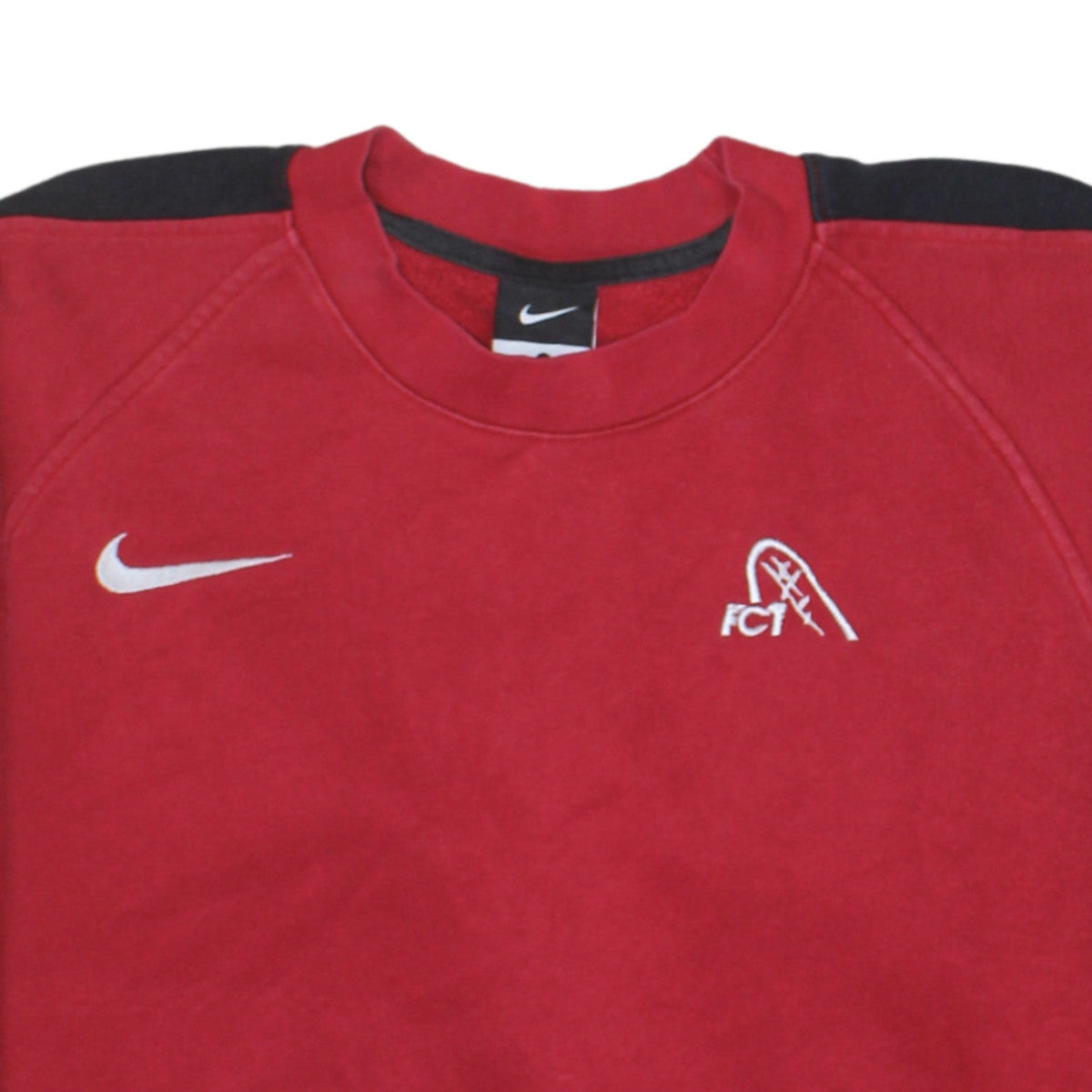 Nike Men's Red FCT Logo Crew Neck Pullover Sweatshirt Size S