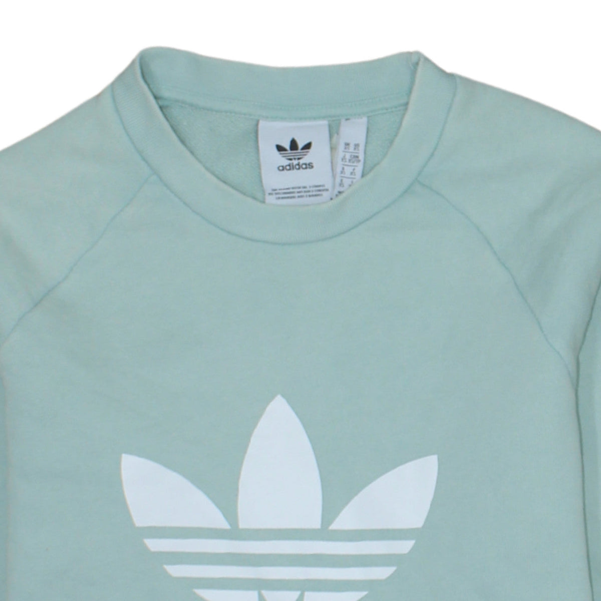 adidas Men's Green Trefoil Pullover Sweatshirt XS Regular Fit
