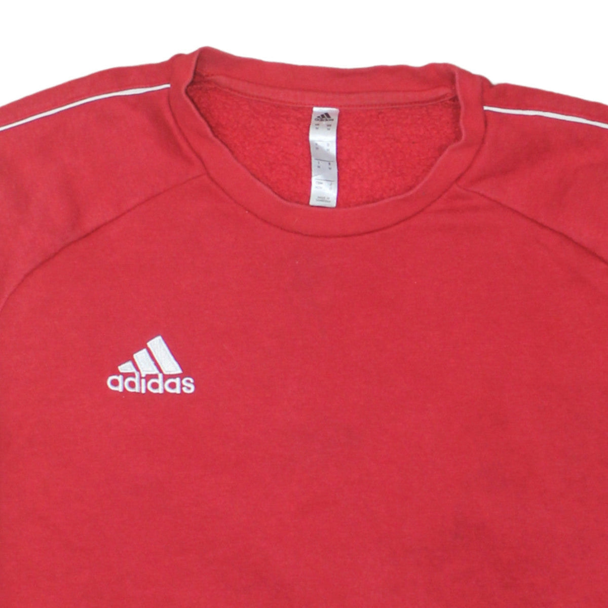 Adidas Men's Red Crew Neck Pullover Sweatshirt Size M Fleece