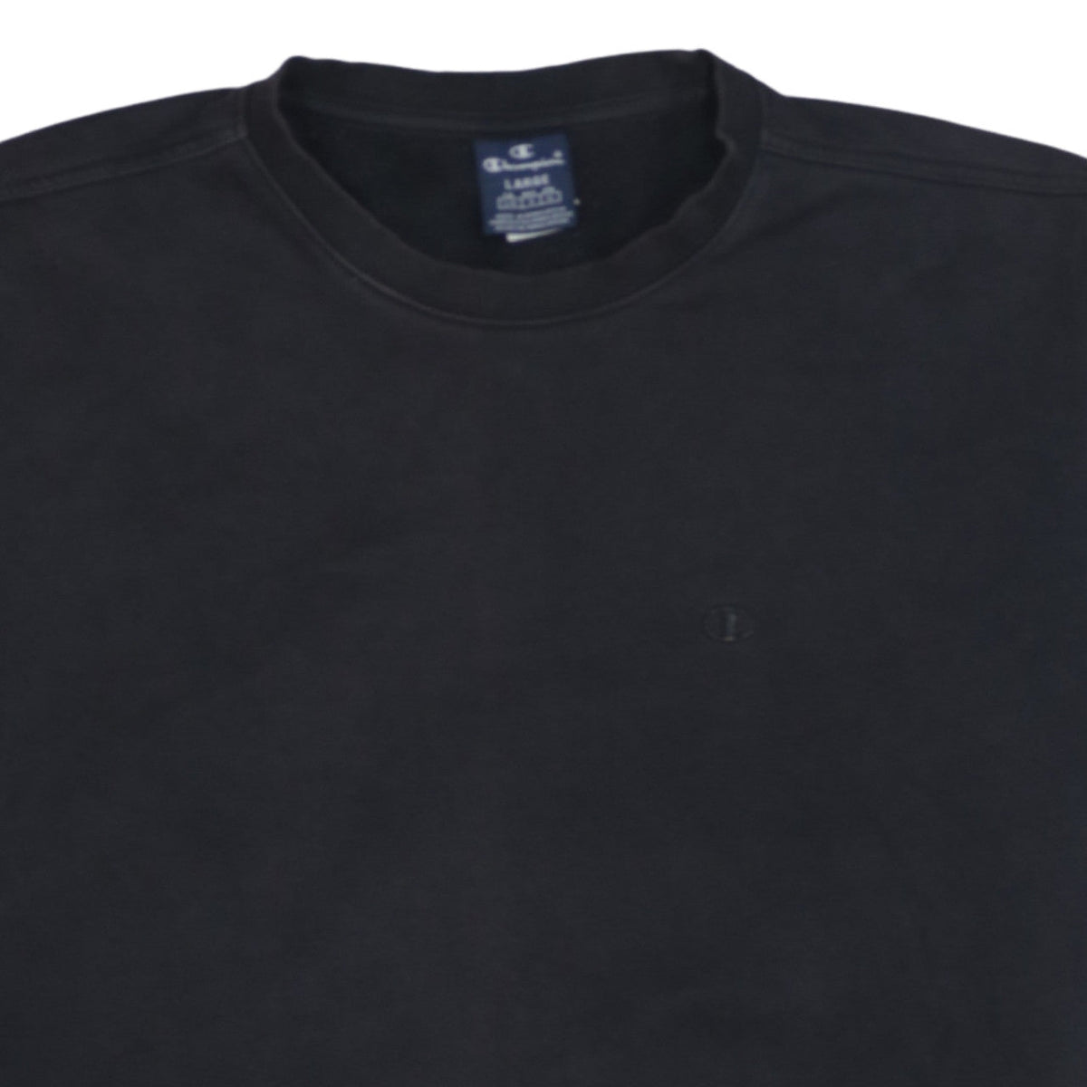 Champion Men's Black Pullover Sweatshirt Large Crew Neck Fleece