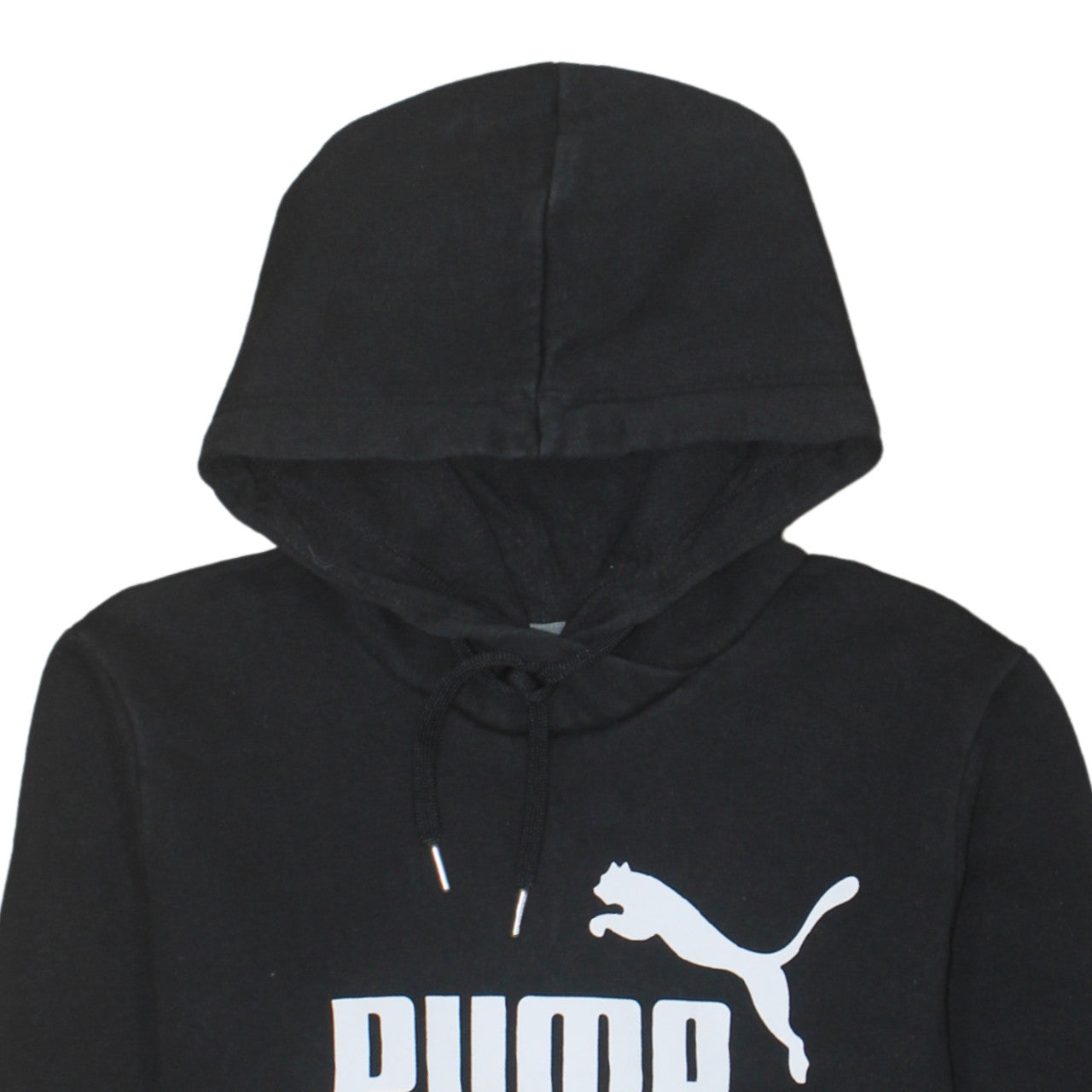 PUMA Womens Black Hoodie Size 10 Pullover Hooded Sweatshirt