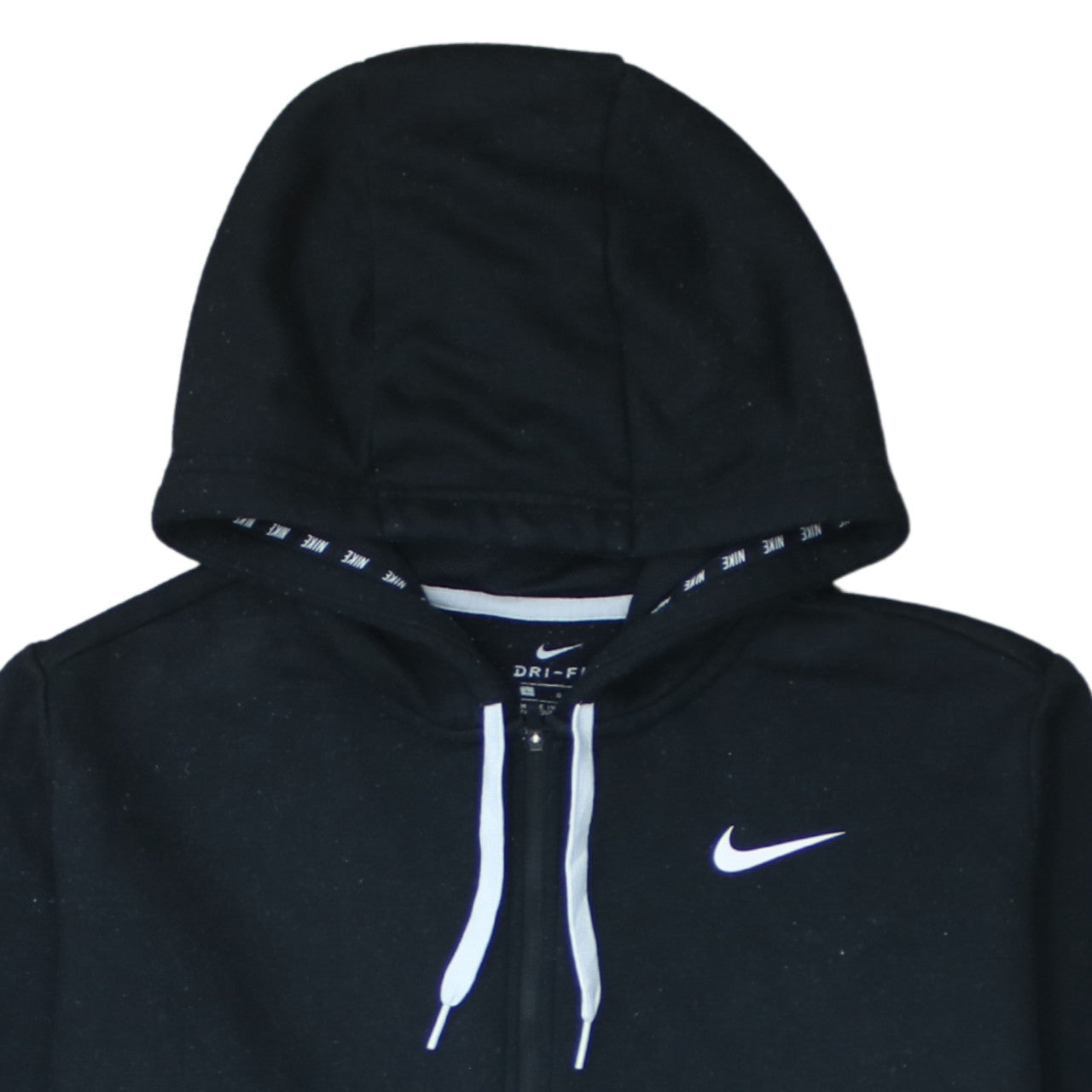 Nike Mens Black Dri-Fit Full Zip Hoodie L Hooded Sweatshirt