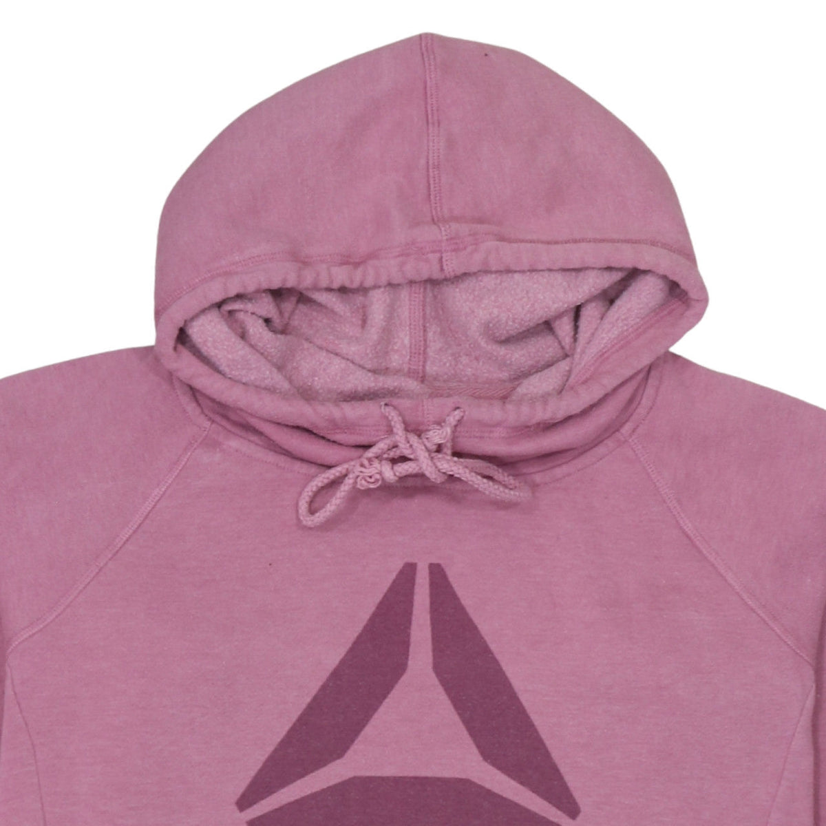 Reebok Womens Pink Pullover Hoodie Size L Cotton Blend Sportswear