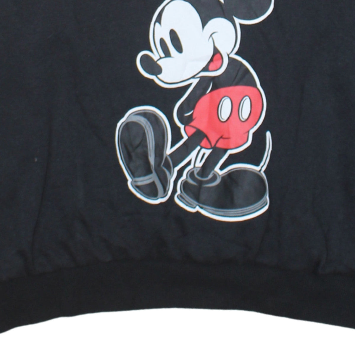 Disney Girls Black Mickey Mouse Pullover Hoodie L Graphic Print
