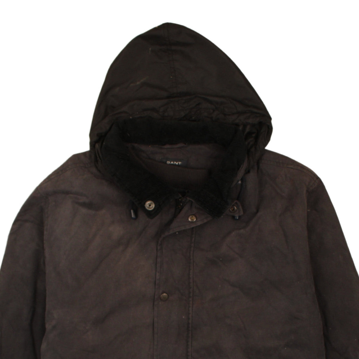 GANT Men's Brown 2XL Hooded Cotton Parka Coat