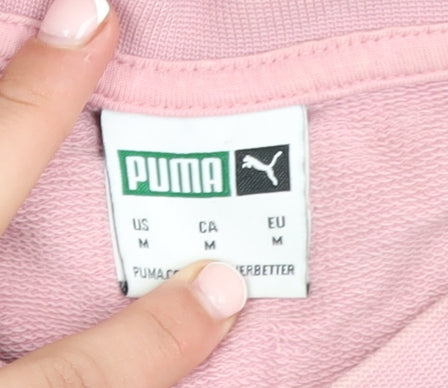 Puma Women's Pink Crew Neck Pullover Sweatshirt Size M