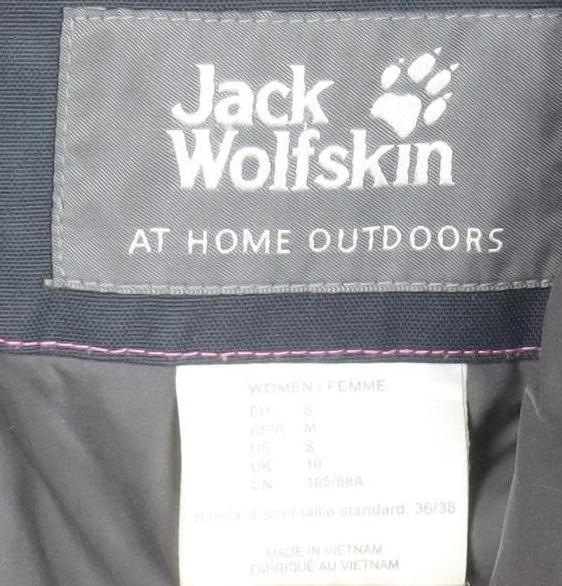 Jack Wolfskin Women's Black Long Waterproof Parka Coat Size 10