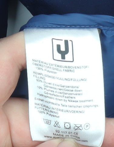 Ayacucho Women's Navy Hooded Down Puffer Jacket Coat Size S