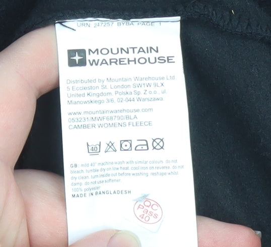 Mountain Warehouse Men’s Black Fleece Pullover Sweatshirt L
