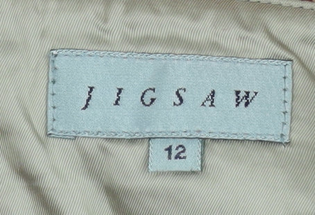 Jigsaw Women Brown Wool Tweed Pencil Skirt Size 12