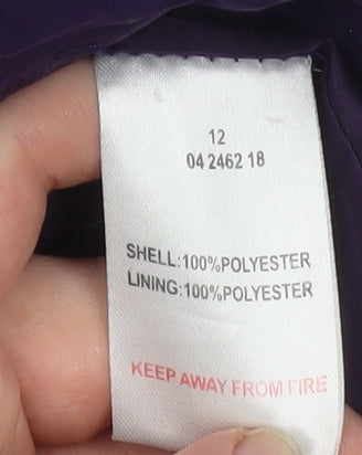 Peter Storm Women's Purple Waterproof Hooded Rain Jacket Size 12
