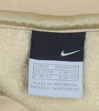 Nike Men's Beige Pullover Sweatshirt M BG Logo Fleece Casual Top