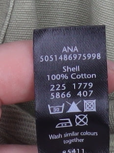 George Womens Green Cotton Military Jacket Size 14