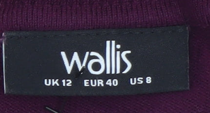 Wallis Women's Purple Roll Neck Long Sleeve Pullover Jumper Size 12