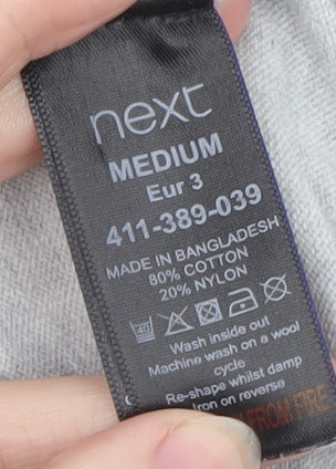 Next Men’s Grey Cotton Blend Long Sleeve Collared Button-Up Shirt Medium