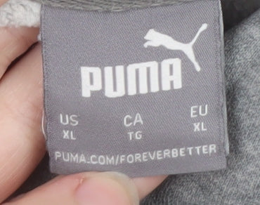 Puma Mens Grey XL Pullover Hoodie Sweatshirt Fleece