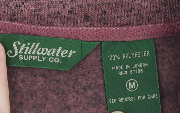 Stillwater Supply Co. Womens Purple Zip Fleece Waistcoat M