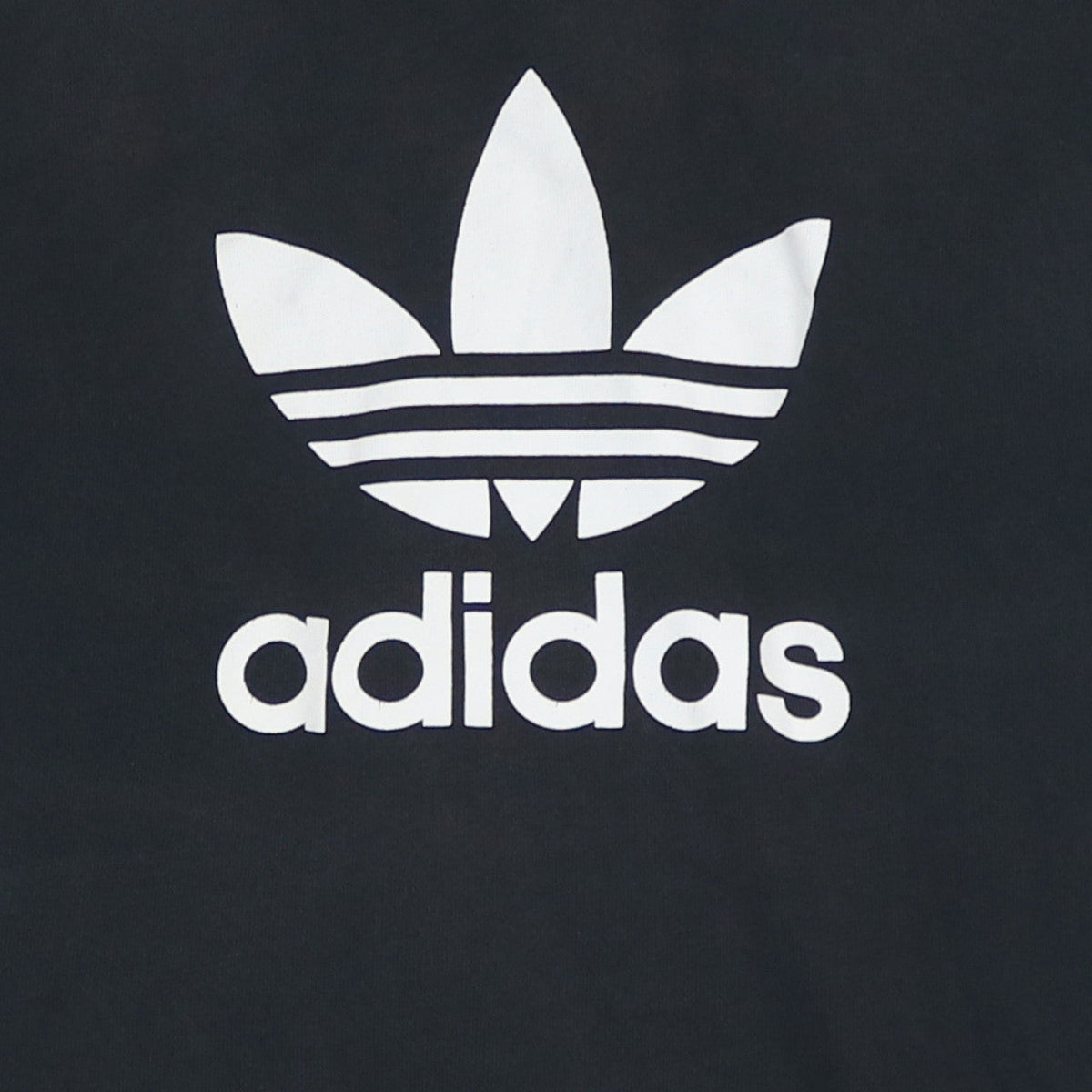 Adidas Boys Black Hoodie L Pullover Graphic Print Trefoil Logo Sweatshirt