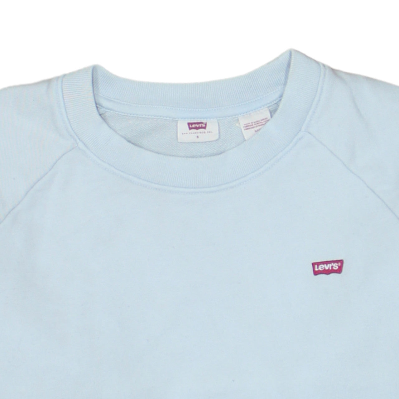 Levi's Men's Blue Cotton Crew Neck Pullover Jumper Size S
