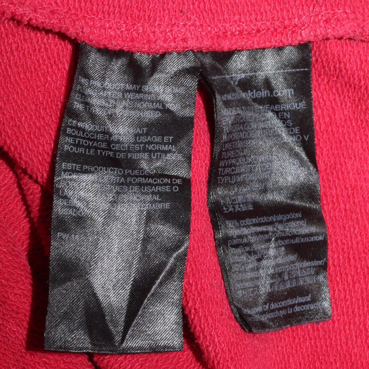 Calvin Klein Men's Red Regular Fit Crew Neck Logo Sweatshirt Size S