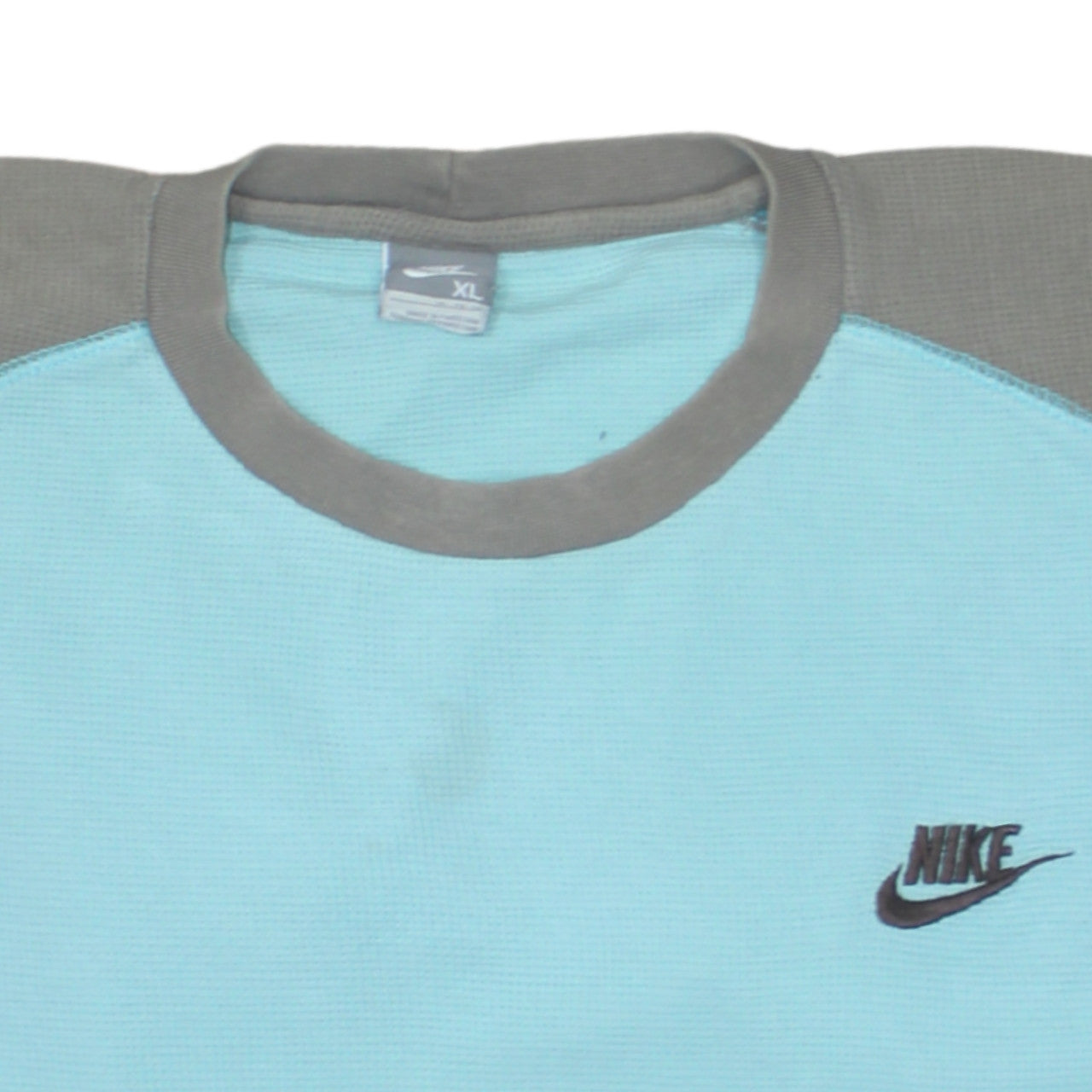 Nike Men's Blue XL Waffle Knit Crew Neck Long Sleeve Pullover Jumper