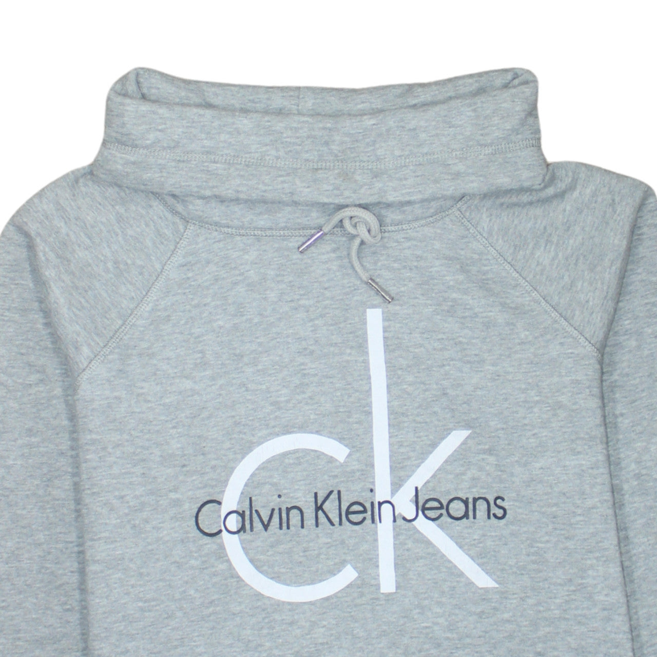 Calvin Klein Jeans Men's Grey Pullover Sweatshirt S High Neck Logo