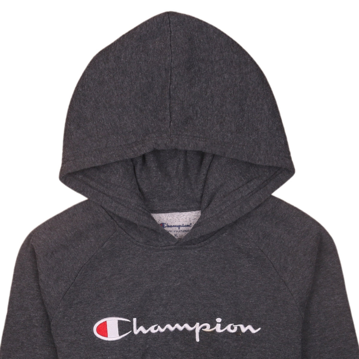 Champion Boys Grey XL Pullover Hoodie Fleece Sweatshirt with Logo