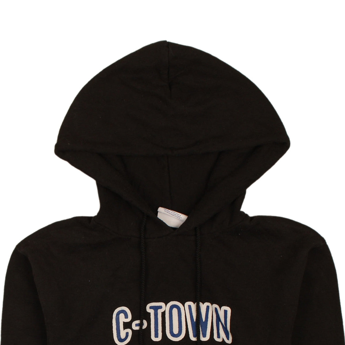 Champion Men's Black Pullover Hoodie S Sports Logo Fleece