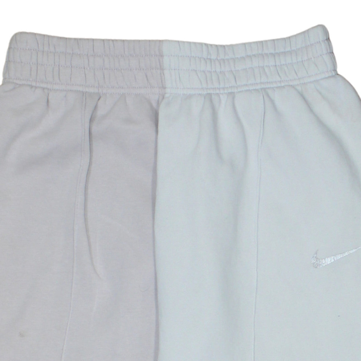Nike Women Beige & White Colourblock Fleece Joggers Size S