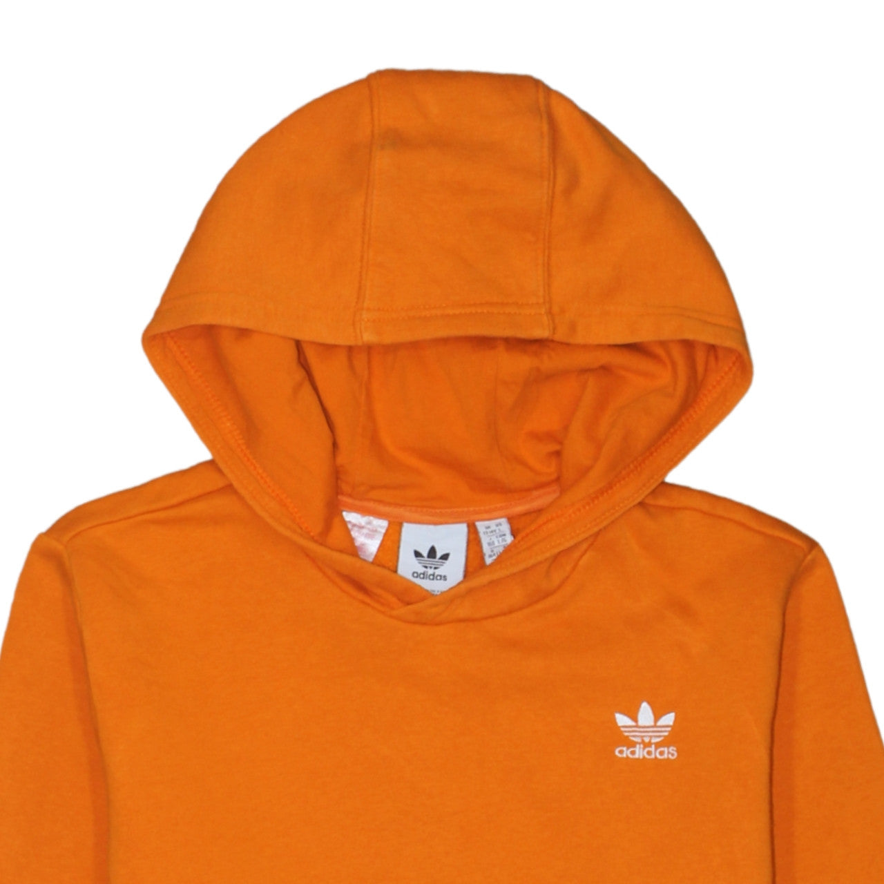 Adidas Boys Orange Hooded Pullover Sweatshirt 13-14 Years Classic Fit