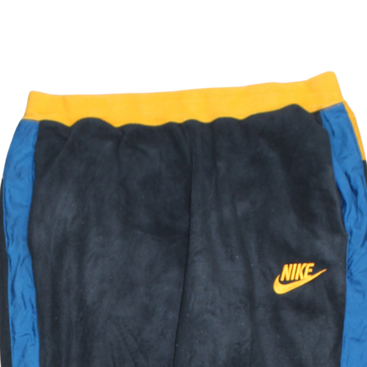 Nike Men's Black Blue Jogger Trousers L Regular Fit Fleece