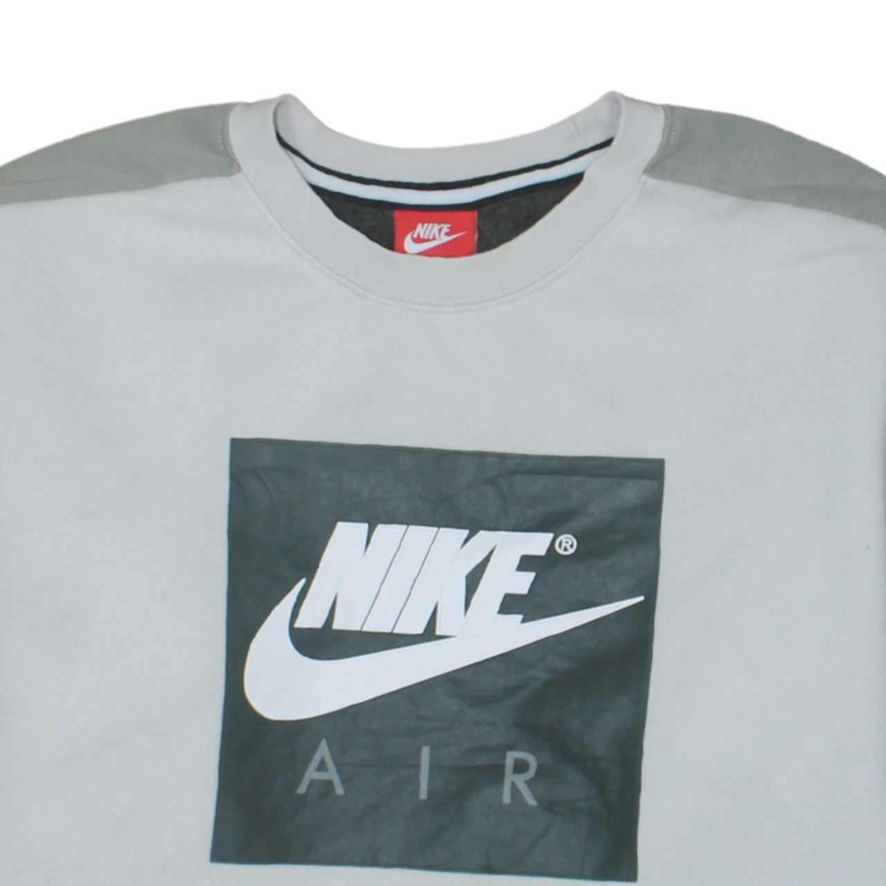 Nike Mens Grey Logo Crew Neck Sweatshirt Size M Regular Fit