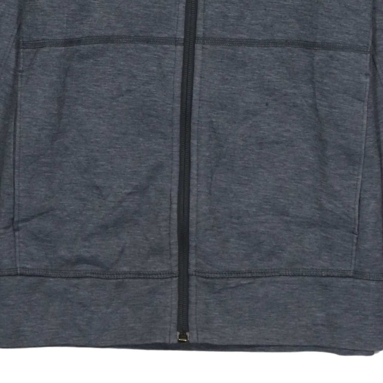 The North Face Boys Grey Full Zip Hoodie L Polyester Cotton Blend