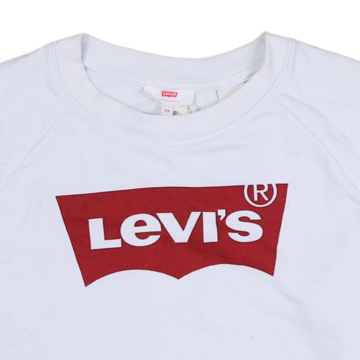 Levi's Men's White Logo Crew Neck Sweatshirt XS Pullover