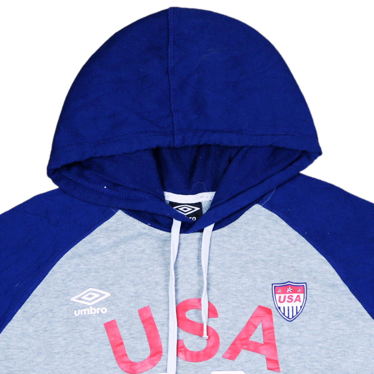 Umbro Men's Grey & Blue USA 10 Hoodie Medium Pullover Sportswear