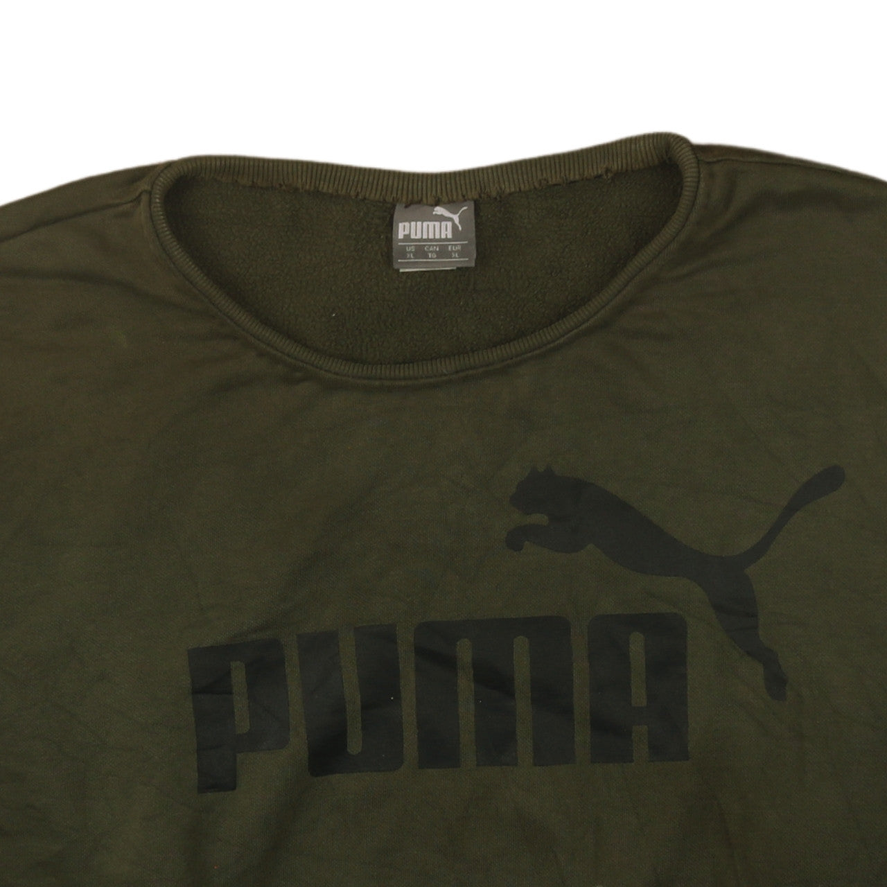 Puma Mens Green XL Pullover Fleece Sweatshirt