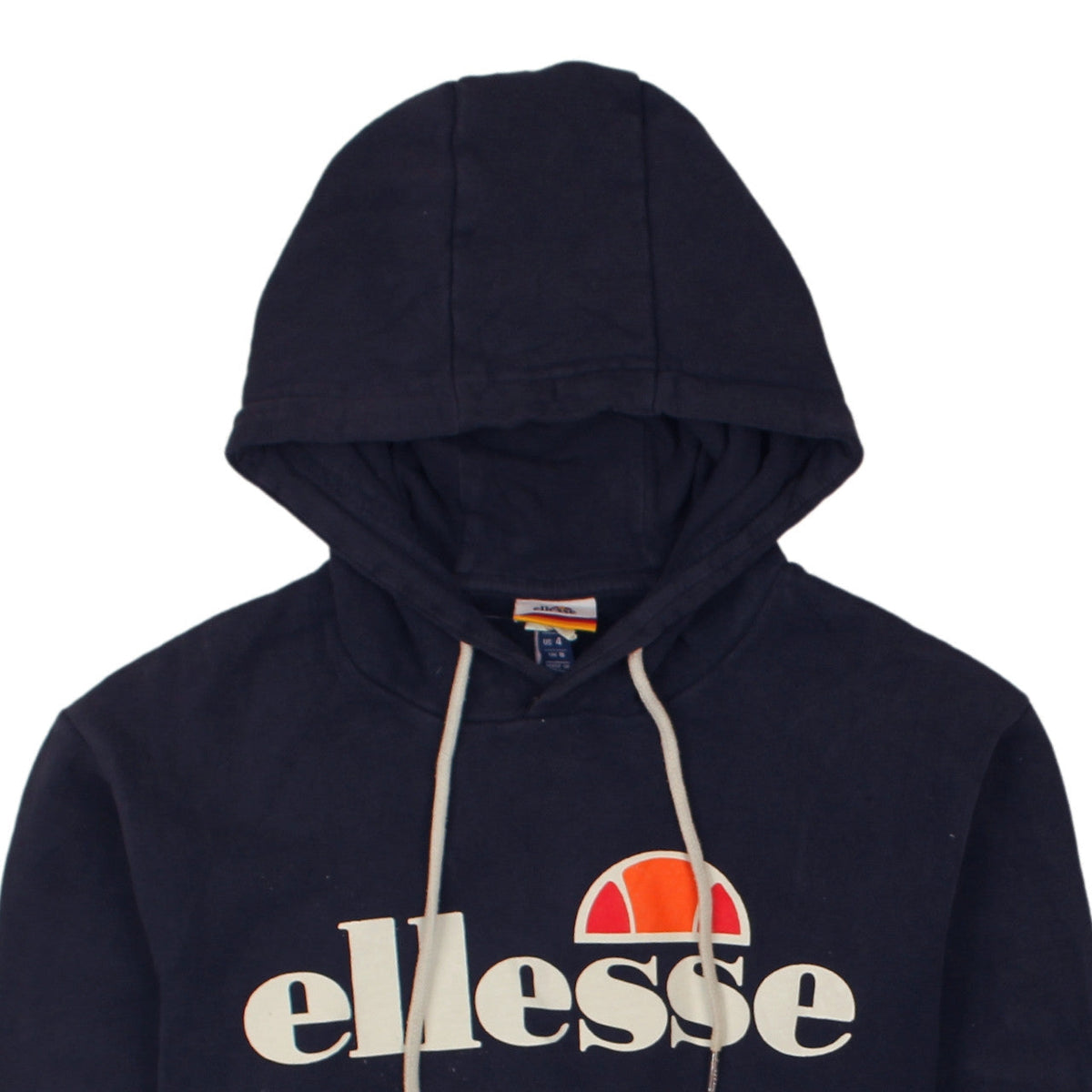 Ellesse Women's Navy Blue Pullover Hoodie UK 8 Classic Logo Sweatshirt