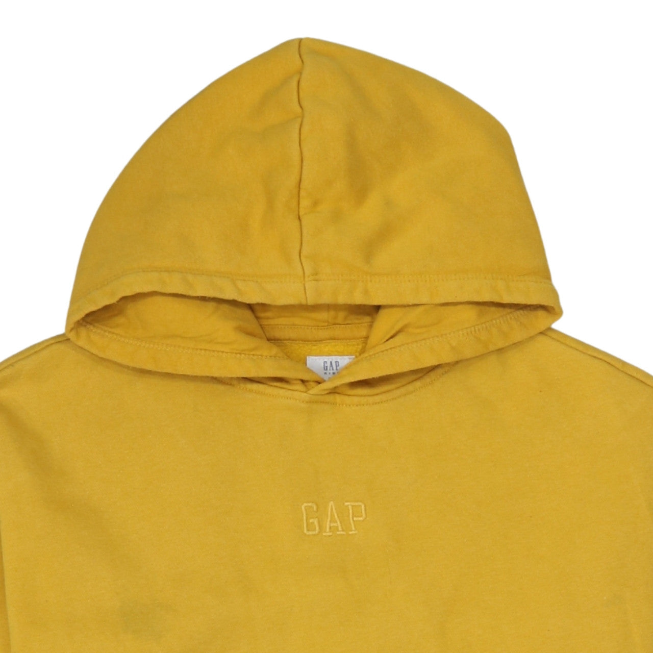 GAP Boys Yellow Pullover Hoodie Size 14-16 Years Fleece Logo Sweatshirt