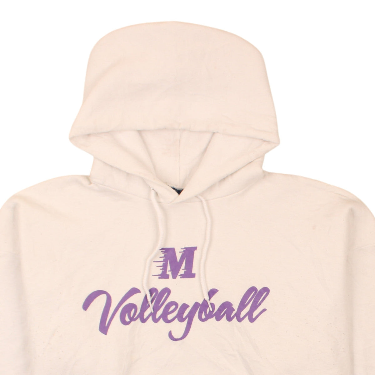 Champion Men's White XL Pullover Hoodie Volleyball Graphic