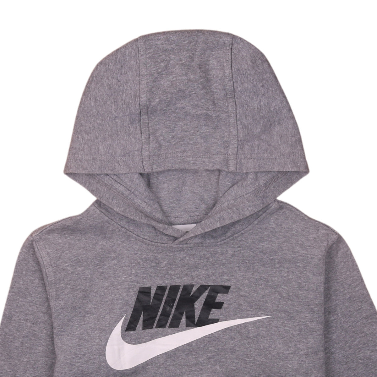 Nike Boys Grey XL Pullover Fleece Hoodie with Logo Print