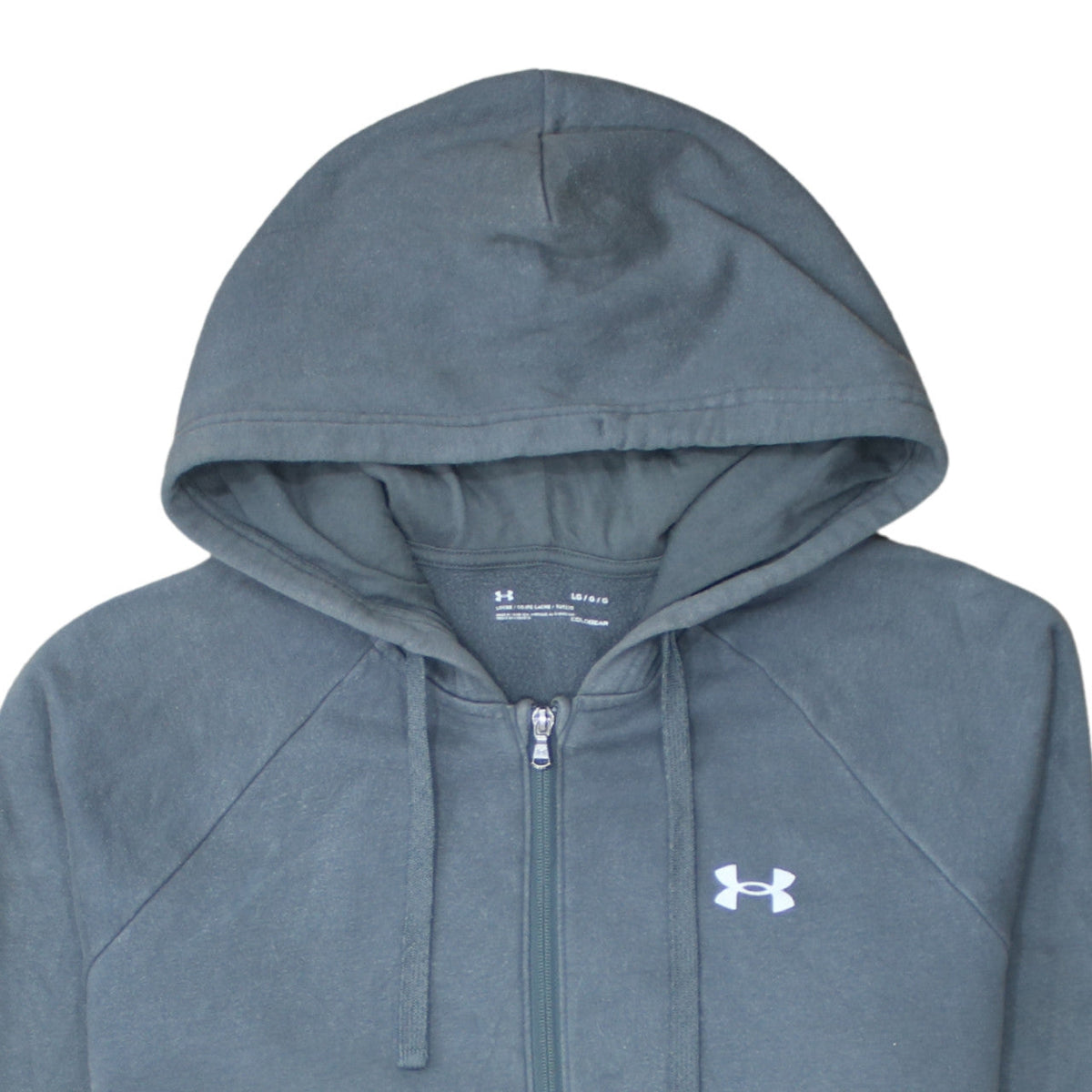 Under Armour Men’s Grey Full Zip Hoodie L Fleece Sportswear