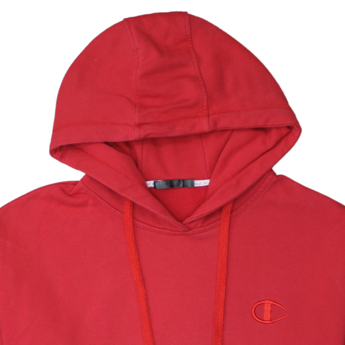 Champion Men's Red Pullover Hoodie M Sports Logo Fleece