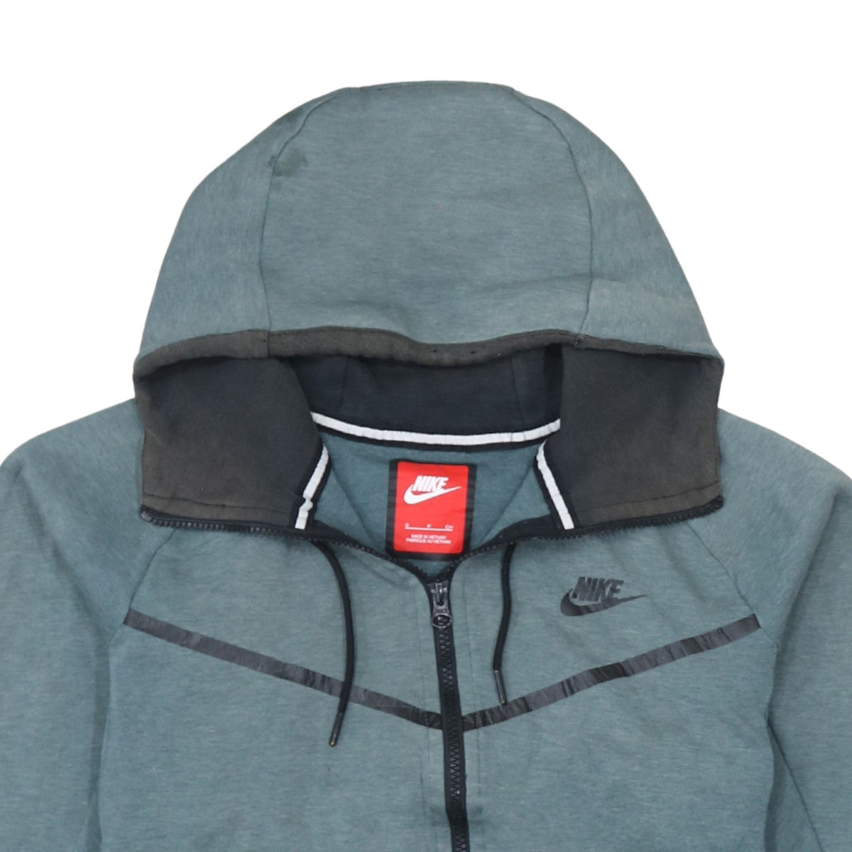Nike Womens Green Full Zip Hoodie Small Hooded Sweatshirt