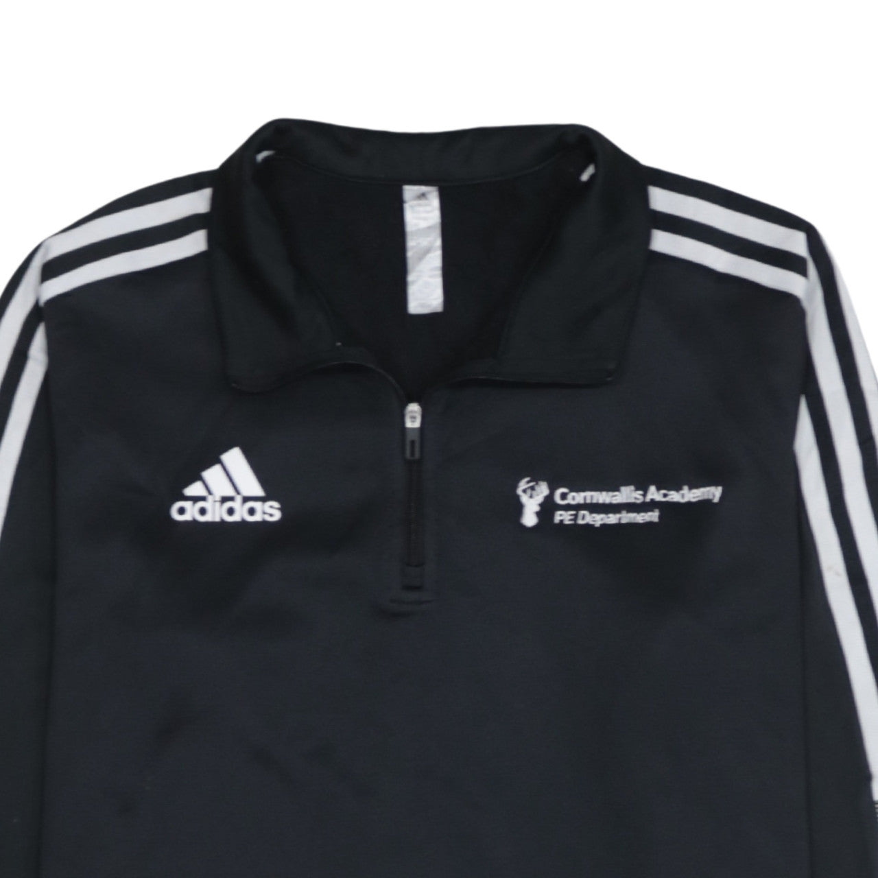 adidas Mens Black M 1/4 Zip Cornwallis Academy PE Sweatshirt