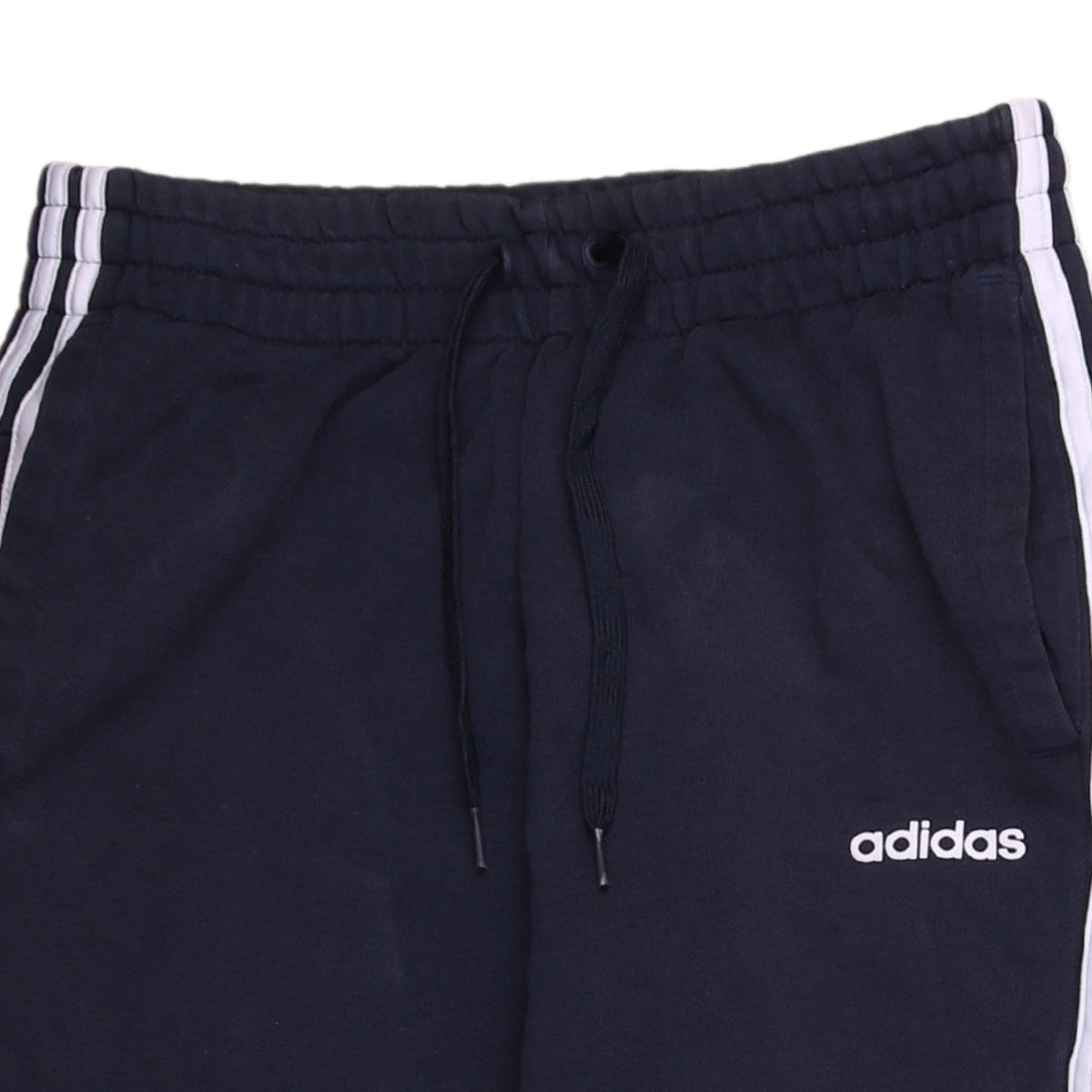 adidas Men Black S Jogger Sweatpants Side Stripe Tapered Fit